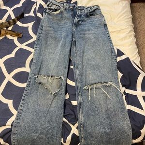 Arizona Hi-Rise Wide Leg Jeans - medium wash - size 7